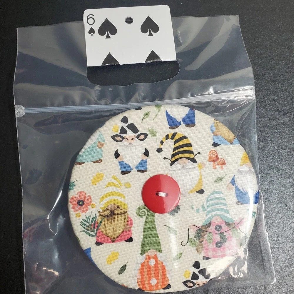 Fabric Playing Card Holder Helping Hands Lot Of 2 + Cards, Bee/Spring Gnomes